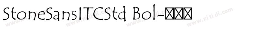 StoneSansITCStd Bol字体转换